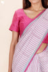 Kota Doria Saree In Block Print